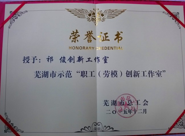 芜湖市总工会为我院示范职工（劳模）创新工作室授牌(图4)